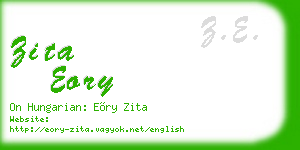 zita eory business card